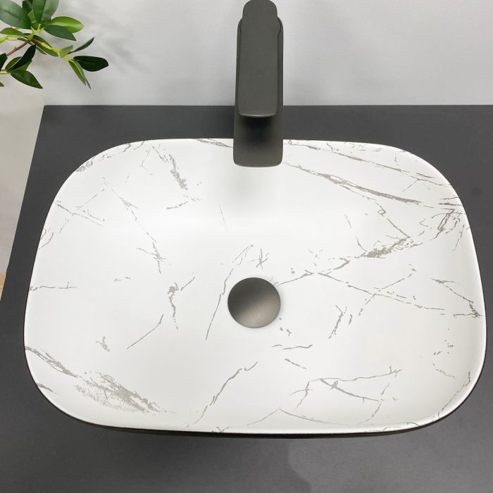 Умывальник VBI RAVENNA MARMO BLACK MATT накладной