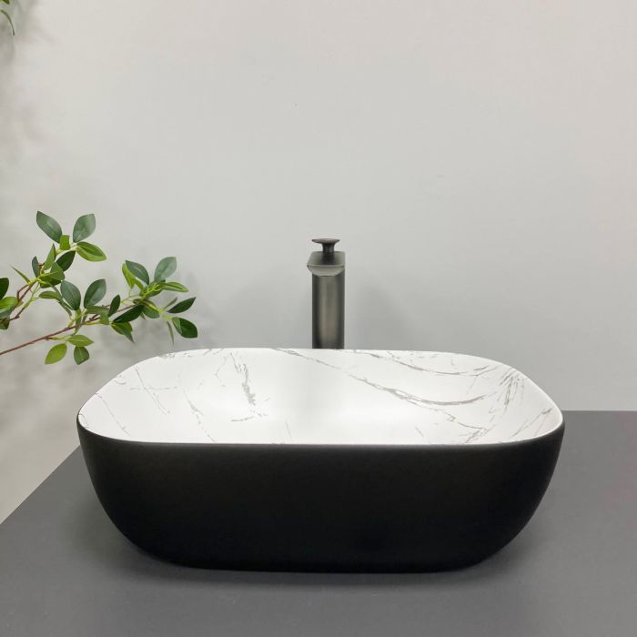 Умывальник VBI RAVENNA MARMO BLACK MATT накладной