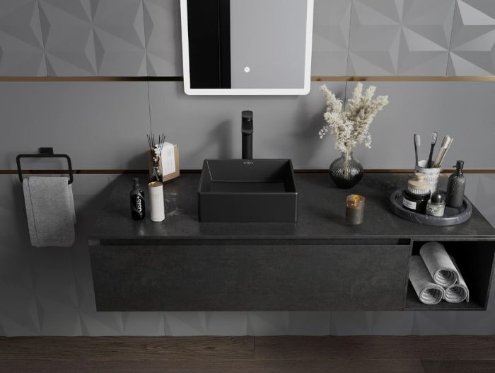 Умывальник MEXEN GOYA BLACK MATT накладной