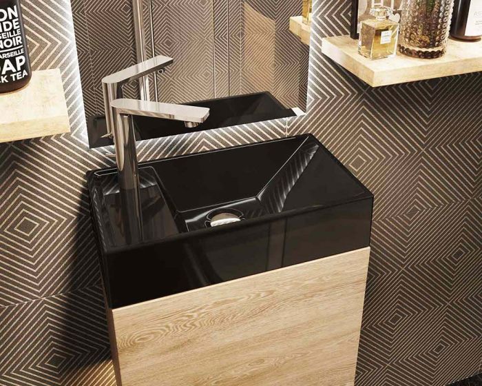 Умывальник «Эстель» 40 см L  белый А100 глянец