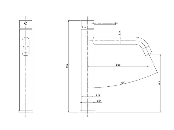 Смеситель Delicate для умывальника 15521602 черный ASIGNATURA