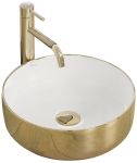 Умивальник REA SAMI GOLD WHITE накладний