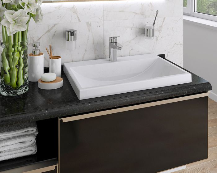 Умывальник «Богема» 60 см Меланит H100 глянец