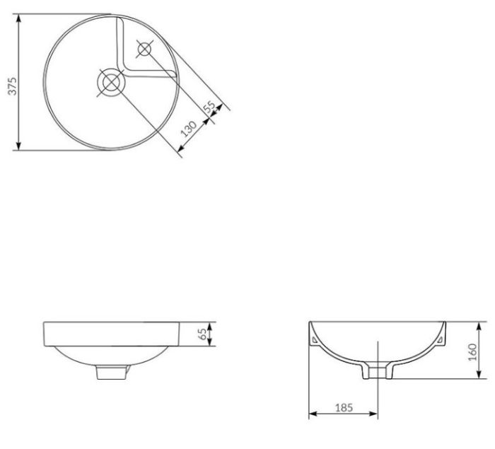 Умывальник 38 см D Crea (CCWT1000343927), Cersanit