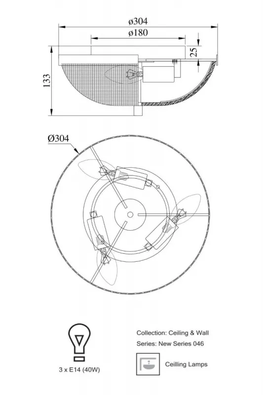 Потолочный светильник DELICATE, никель