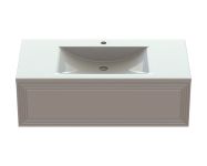 Тумба «Глорія» 100 см з умивальником «Орфей» Білий