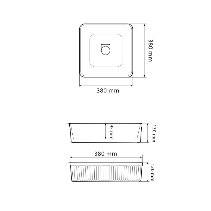 Умывальник VBI BOLZANO BEIGE MATT накладной