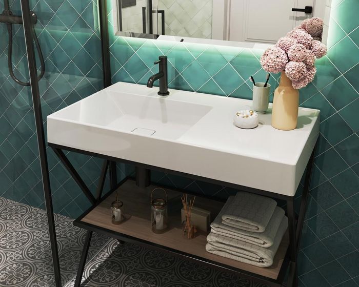 Умивальник «Арфа» 90 см Чорний А200 глянець