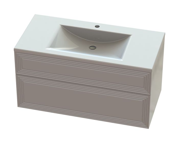 Тумба «Азалія» 100 см з умивальником «Орфей» Білий