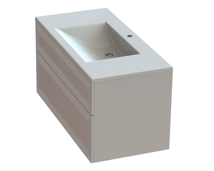 Тумба «Азалія» 100 см з умивальником «Орфей» Білий