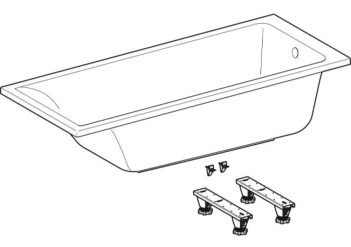 Ванна прямокутна з ніжками Selnova Square 170x70 554.384.01.1 Geberit