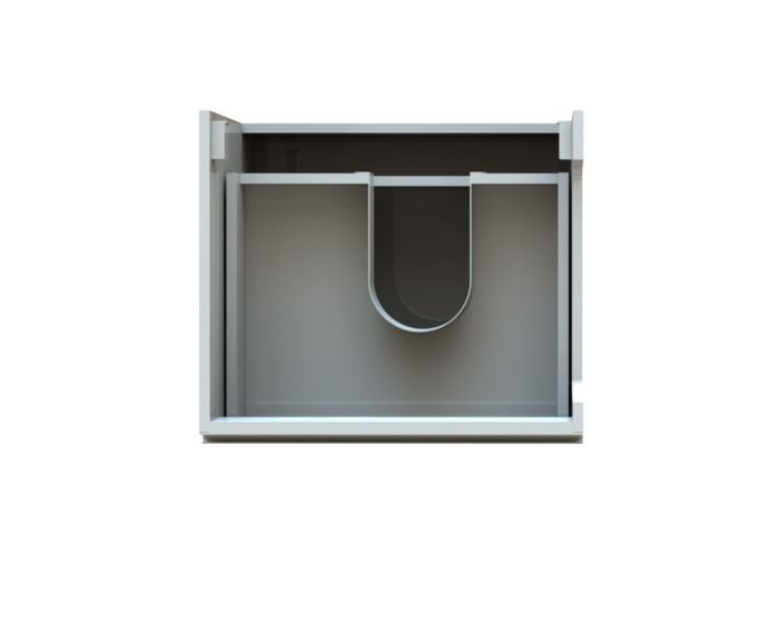 Тумба «Барнео» з умивальником «Аляска» лівий Білий А100 глянець