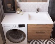 Умывальник «Аляска R» 120 см Белый А100 глянец