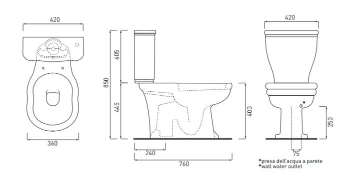 Унітаз підлоговий Windsor (WINVAMSB), CIELO