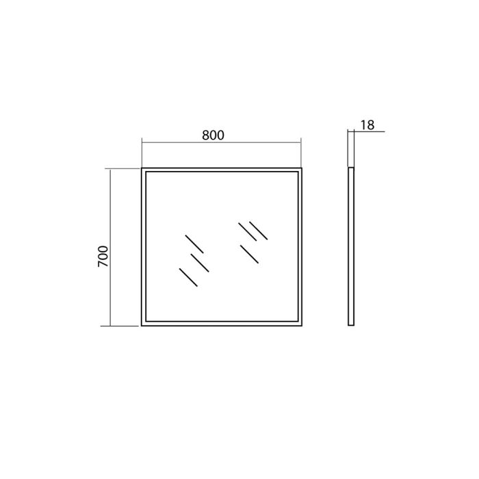 Зеркало Акцент 80, Аква Родос