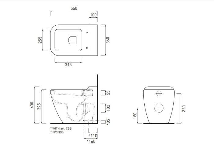 Напольный унитаз Shui (SHVA), CIELO