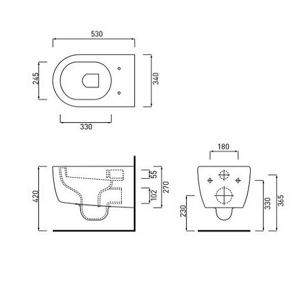 Унітаз підвісний Smile (SMVSNWK white), CIELO