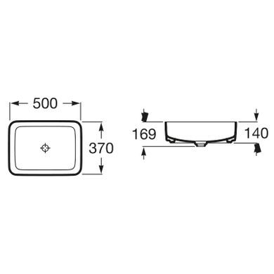 Умывальник Inspira Square 500х370 (A327530000), Roca