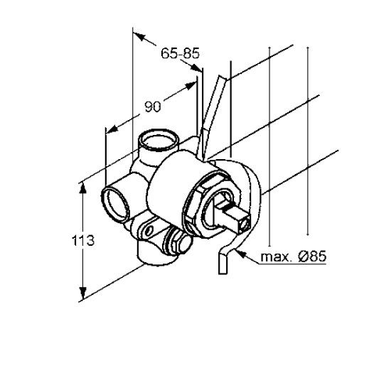 Встраиваемая часть смесителя DN 15 Bozz (38624N), Kludi
