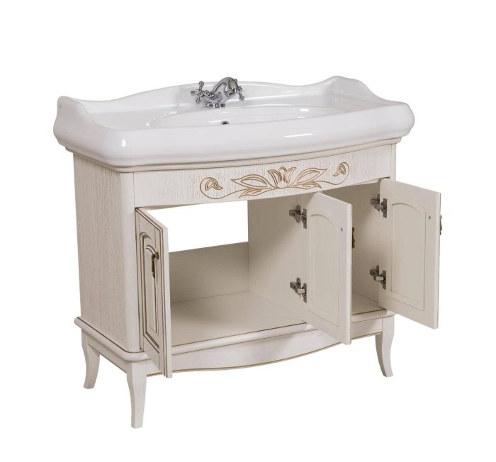 Тумба с умывальником Микела Ваниль 100, Аква Родос
