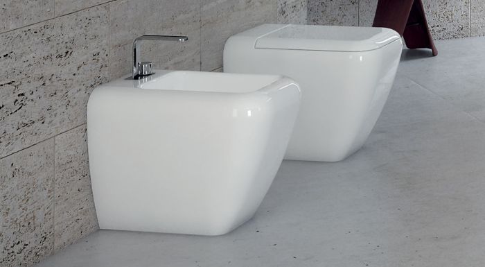 Біде підлогове з 1 отв. для змішувача біле. SHBI Cielo ІТАЛІЯ