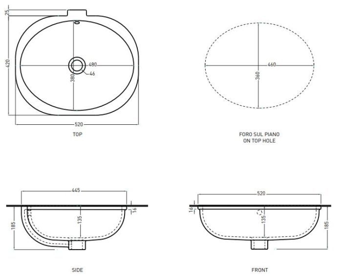 Умивальник Enjoy (EJLASPO), CIELO
