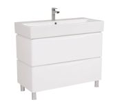 Тумба с умывальником Венеция Белая Пинто 100, Аква Родос