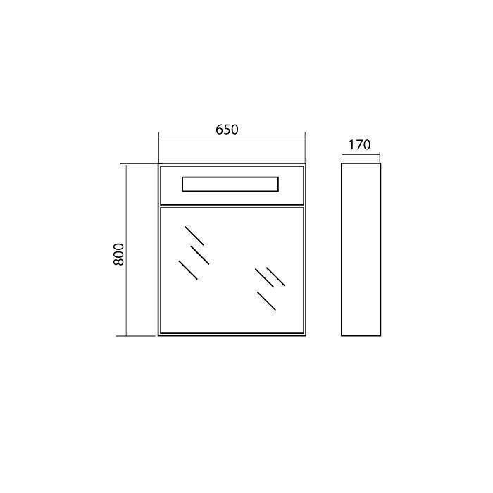 Шафка - дзеркало Париж 65, Аква Родос