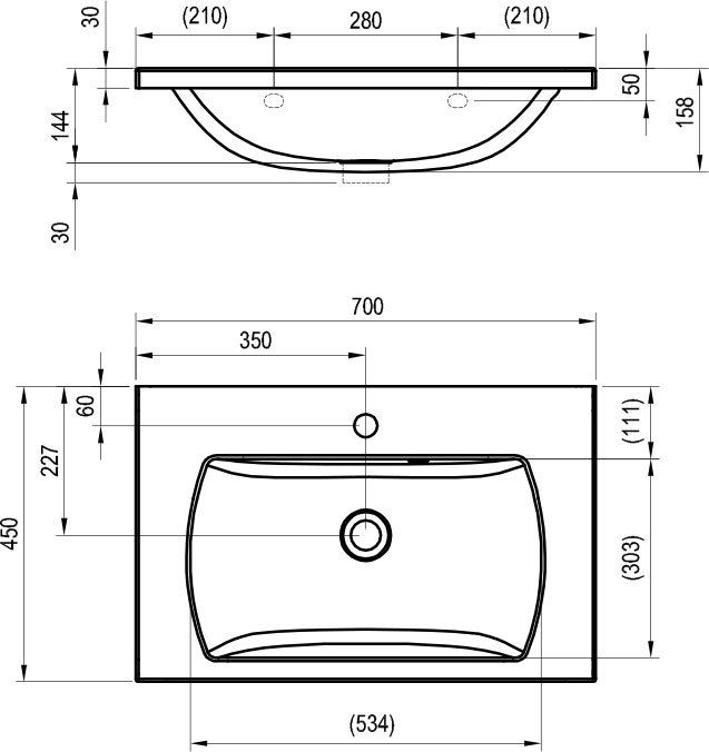 Умивальник Classic II 700 RAVAK