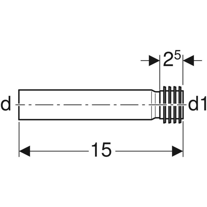 Патрубок подовжуючий 152.489.16.1 Geberit