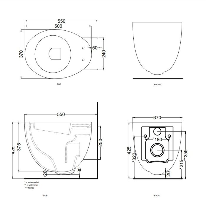 LGVS PM Унітаз підвісний білий LA Giare Pomice   Cielo  ІТАЛІЯ