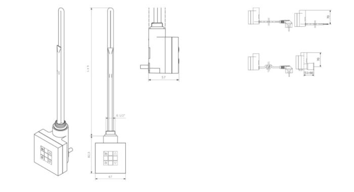 Терморегулятор прихованого монтажу KTX2 White Terma