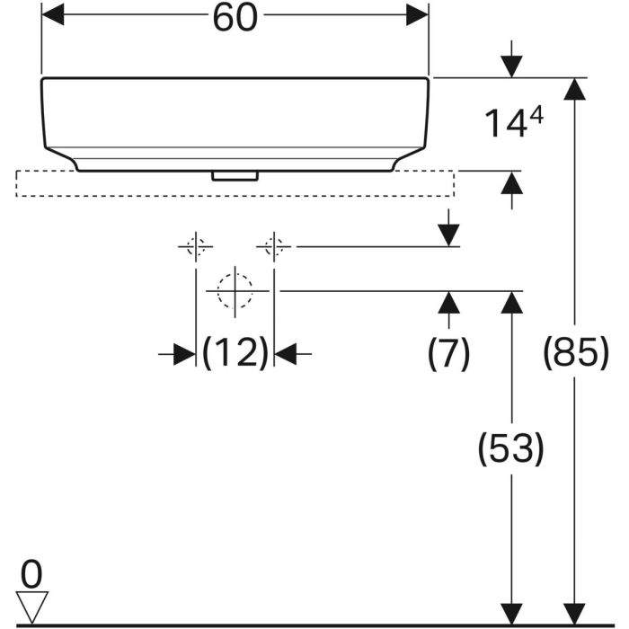 Умивальник VariForm 60 500.777.01.2 Geberit