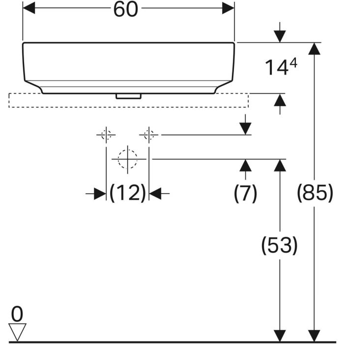 Умывальник VariForm 60 500.772.01.2 Geberit