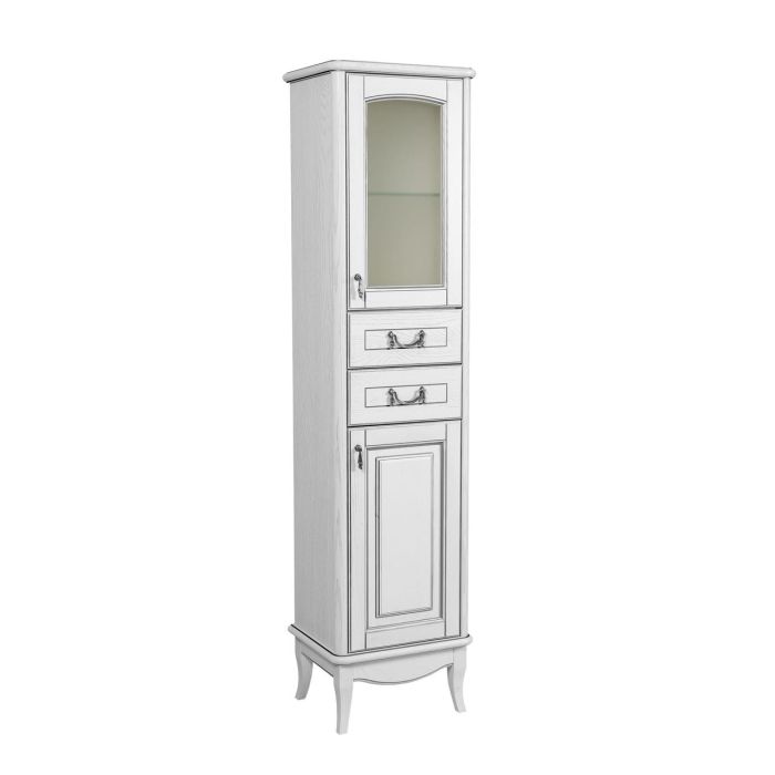 Пенал підлоговий правий Мікела Білий, Аква Родос