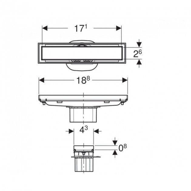 Душовий канал CleanLine 154.455.00.1 Geberit