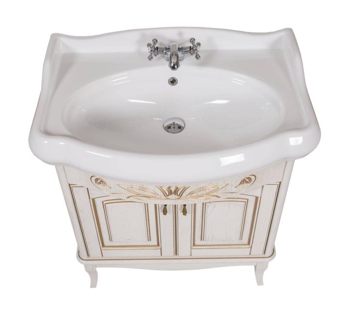 Тумба с умывальником Микела Ваниль 80, Аква Родос