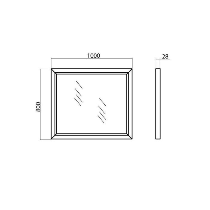 Дзеркало Беатріче 100 Білий Патина Золото, Аква Родос
