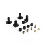 Набір вентилів трьохосьовий регулюючий правий чорний мат Vision All in One Terma