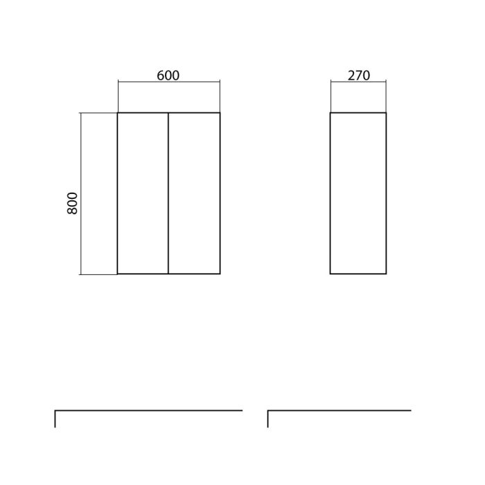 Шафка підвісна Акцент, Аква Родос