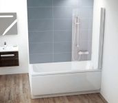 Шторка для ванны одноэлементная CVS1-80 R Transparent, (7QR40C00Z1) RAVAK