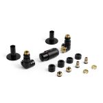 Набір вентилів трьохосьовий термостатичний правий чорний мат Vision All in One Terma