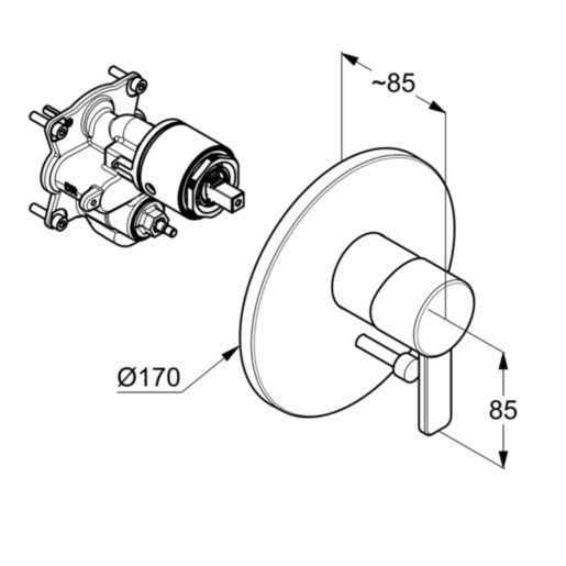 Змішувач Bozz (386503976) чорний, Kludi