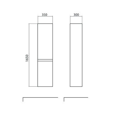 Пенал підвісний правий Вінтаж (Севілья), Аква Родос