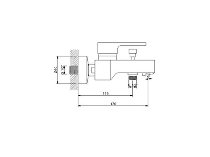 Змішувач для ванни NEWARC Master 187511