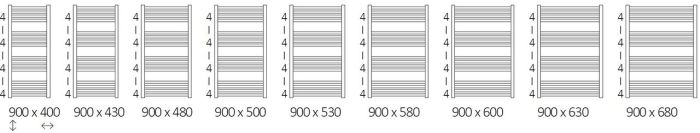 Полотенцесушитель TERMA Fiona 900х530 Ral 9005 mat SX