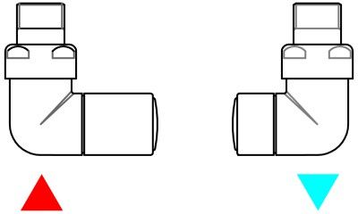 Набор вентилей трехосный регулирующий левый хром Terma