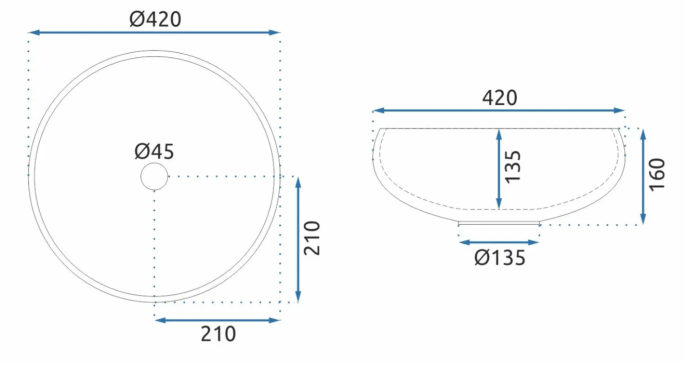 Умивальник REA ICE CRISTAL накладний
