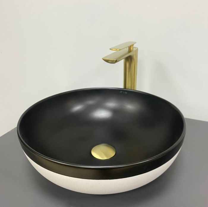 Умывальник VBI ORMELA BLACK WHITE MATT накладной