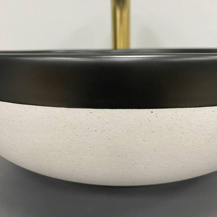 Умывальник VBI ORMELA BLACK WHITE MATT накладной